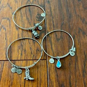 Lot of 3 Alex and Ani Bracelets